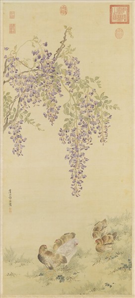 清許佑籐花乳雞　軸