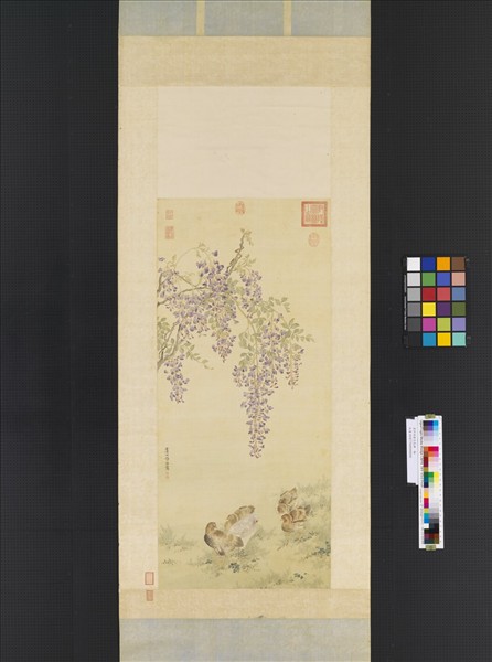 清許佑籐花乳雞　軸