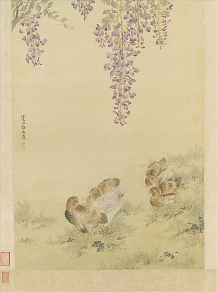 清許佑籐花乳雞　軸