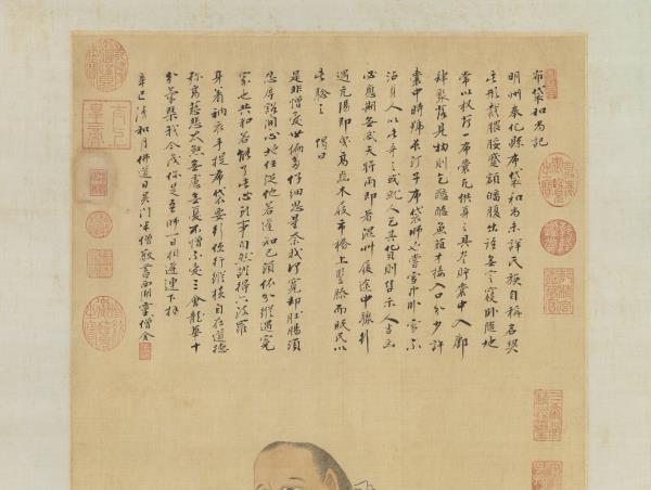 明陳洪綬布袋和尚像　軸