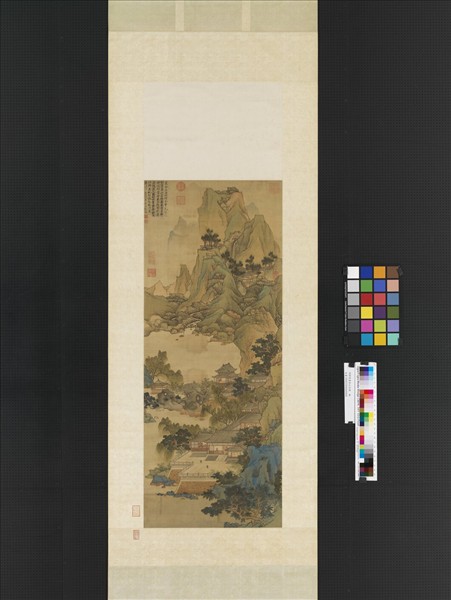 明劉度畫春山臺榭　軸