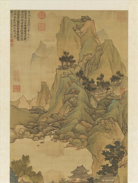 明劉度畫春山臺榭　軸