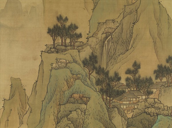 明劉度畫春山臺榭　軸