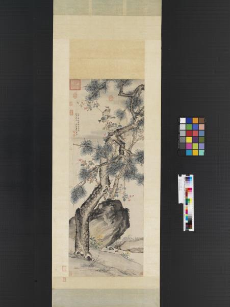 明吳令堂上白頭圖　軸