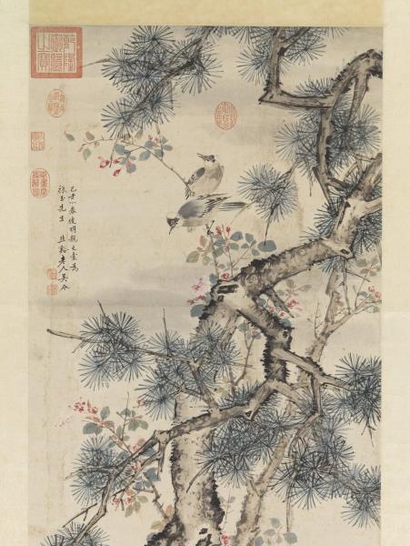 明吳令堂上白頭圖　軸