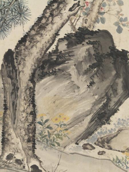 明吳令堂上白頭圖　軸