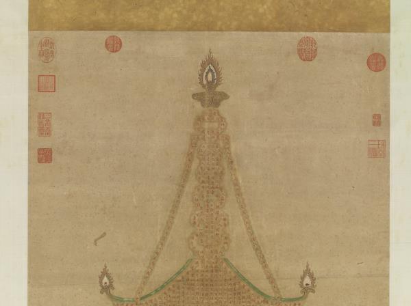 元人書金剛經塔　軸