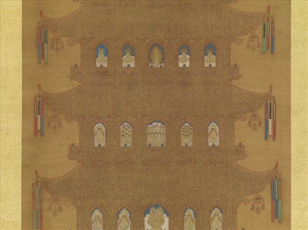 元人書全部法華經塔　軸