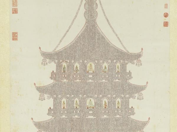 明人書妙法蓮華經塔　軸