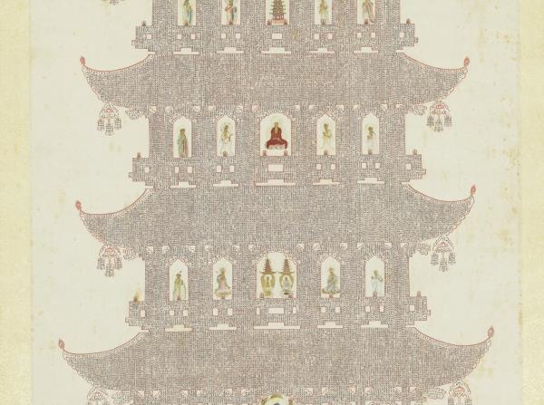 明人書妙法蓮華經塔　軸