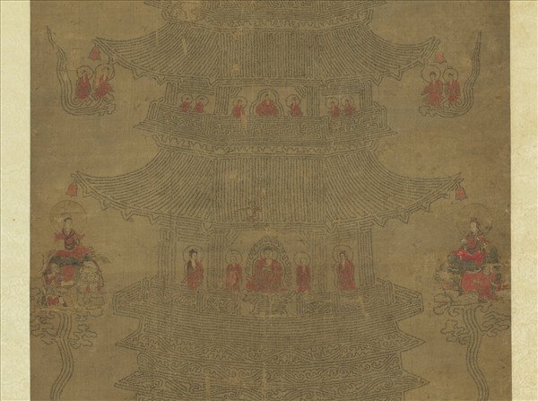 明人書法華經塔　軸