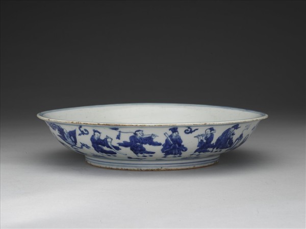 青花群仙祝壽盤