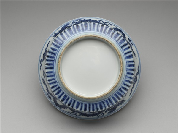 青花雙龍雲紋碗 