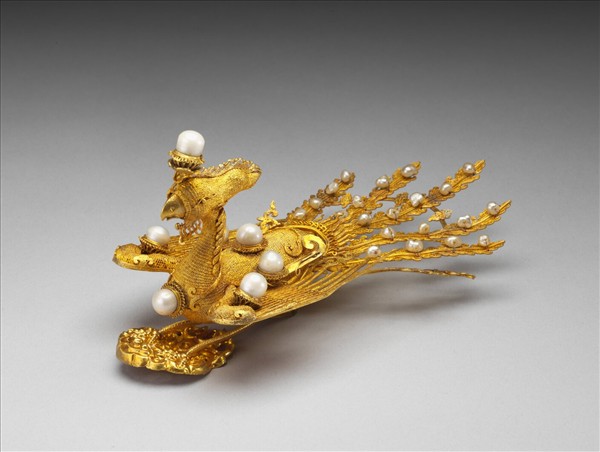 金纍絲鳳冠頂飾件