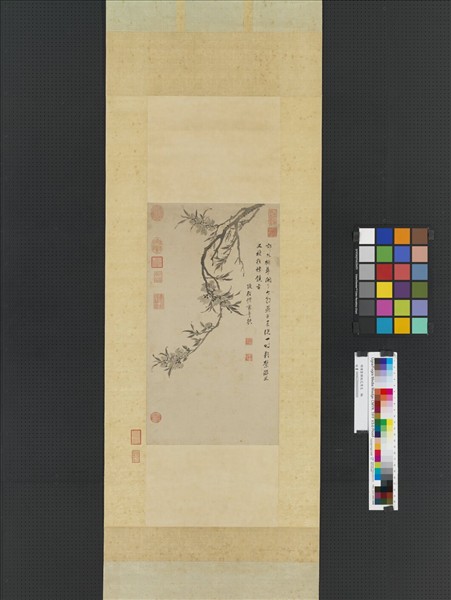 明項聖謨桃花寫生　軸