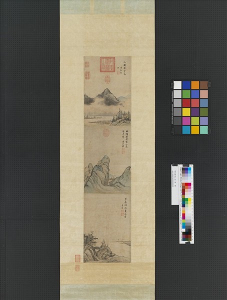 明項聖謨山水小景　軸