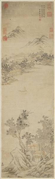 明孫枝畫杜甫詩意　軸