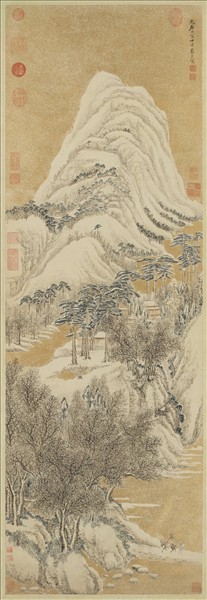 明張宏畫琳宮晴雪　軸