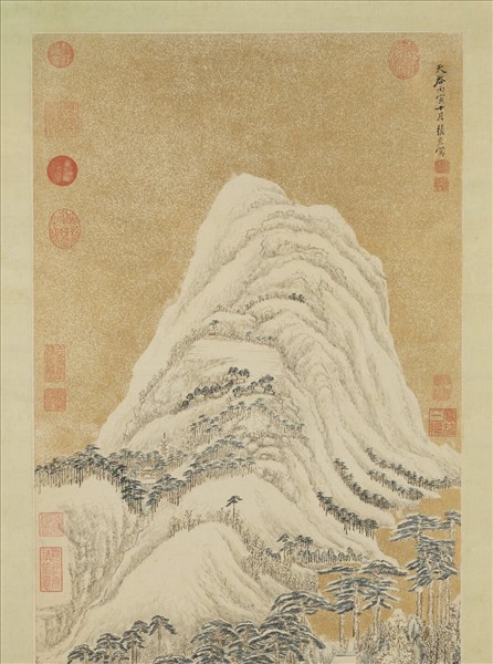 明張宏畫琳宮晴雪　軸