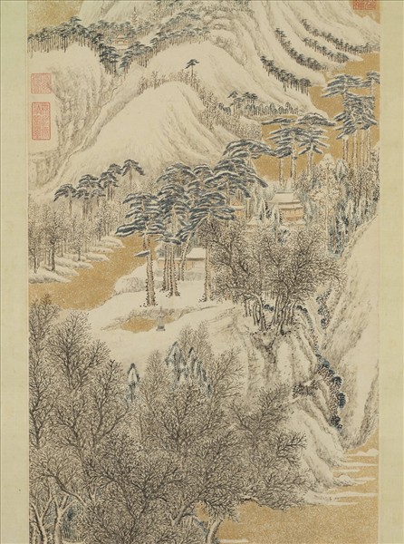 明張宏畫琳宮晴雪　軸