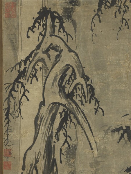 宋梁楷觀瀑圖　軸