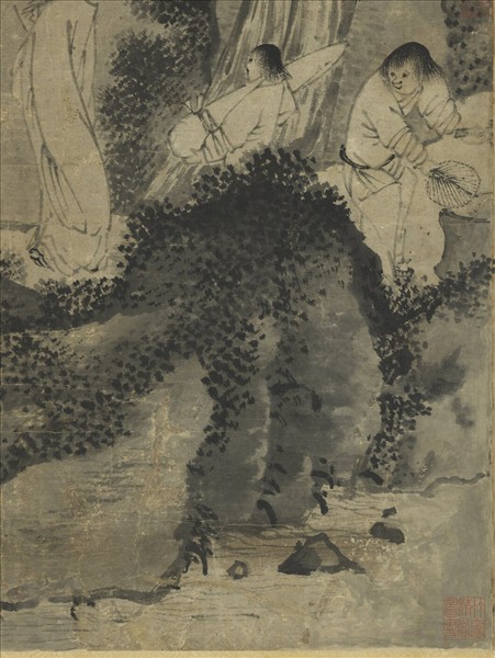 宋梁楷觀瀑圖　軸