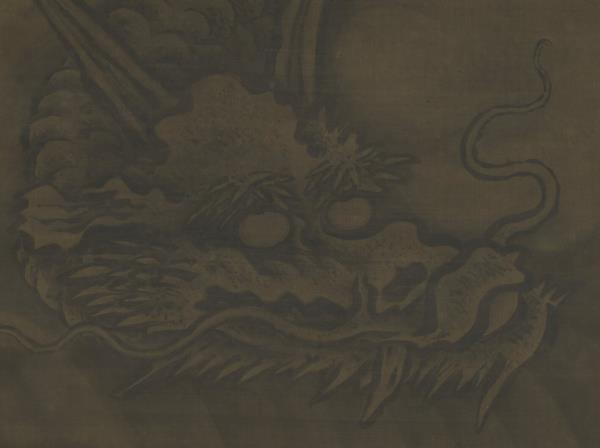 宋陳容畫霖雨圖　軸