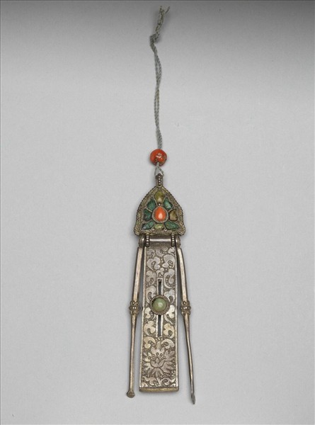 銀嵌珊瑚松石三事兒