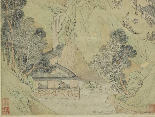 明陸治支硎山圖　軸