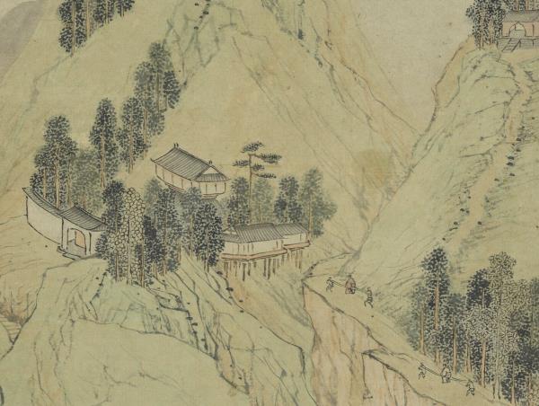 明陸治支硎山圖　軸