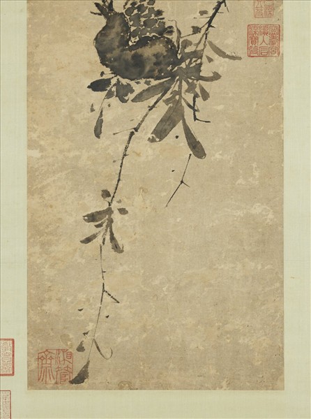 明徐渭榴實　軸