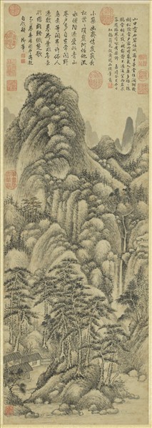 明蔣乾倣王蒙山水　軸