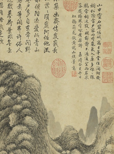 明蔣乾倣王蒙山水　軸