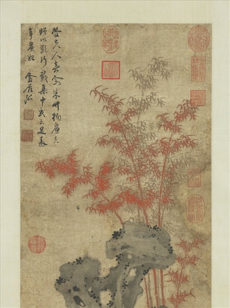 明孫克弘朱竹　軸