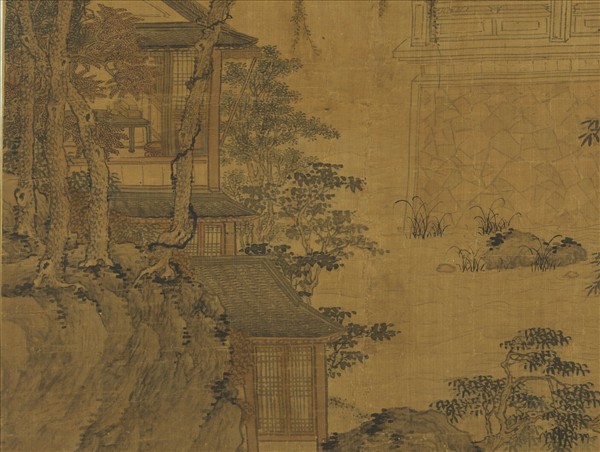 明關思放鶴圖　軸