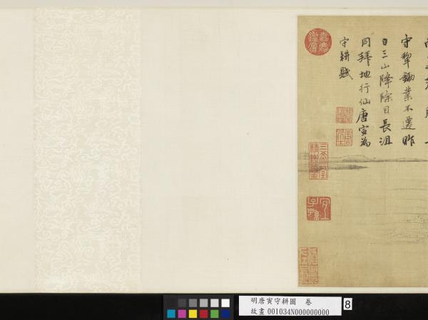 明唐寅守耕圖　卷