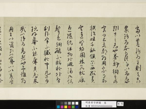 明唐寅守耕圖　卷