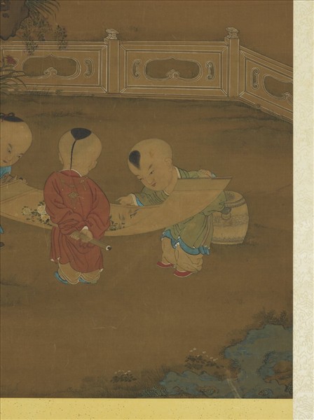 宋錢選三元送喜　軸