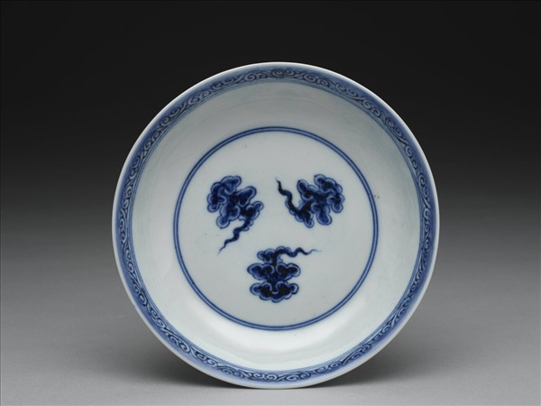 青花龍文盤