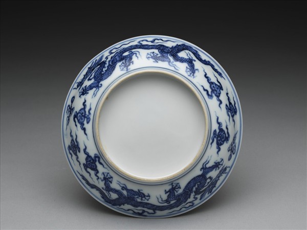 青花龍文盤
