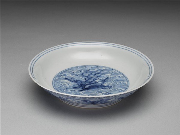 官窯 青花海獸盤