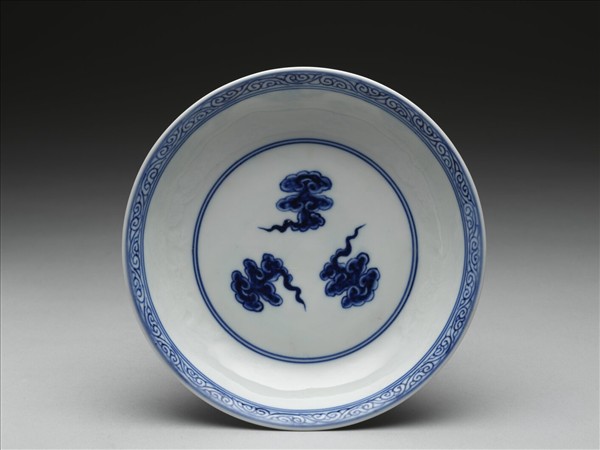 青花龍文盤