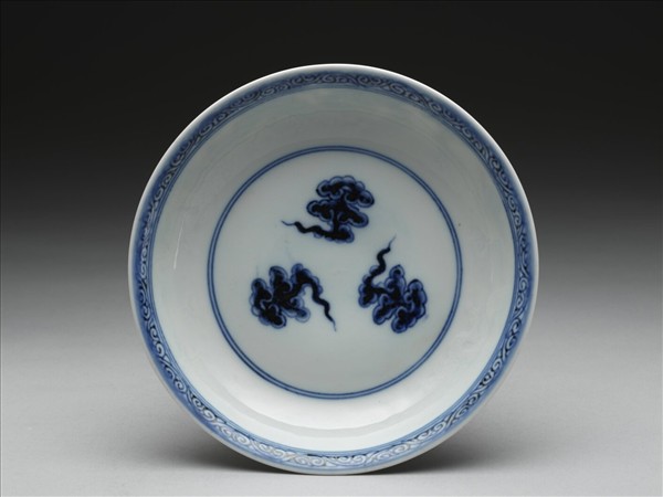 青花龍文盤