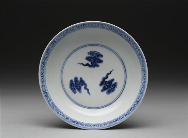 青花龍文盤