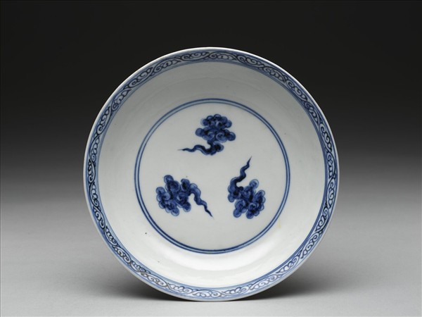青花龍文盤
