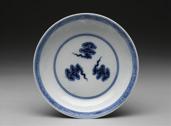 青花龍文盤