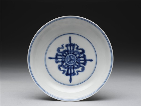 官窯 青花八寶盤