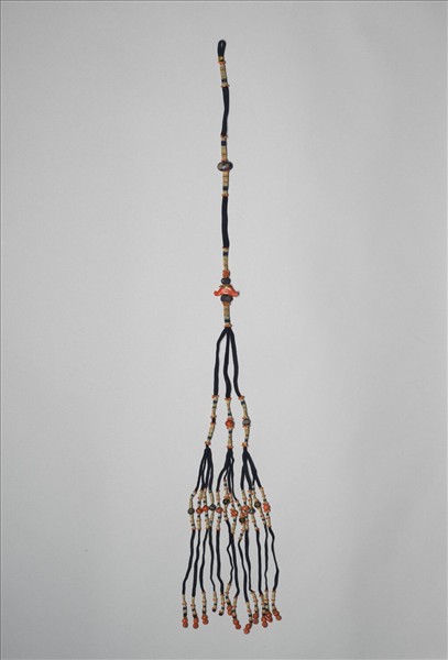 串珊瑚珠石藍絲辮