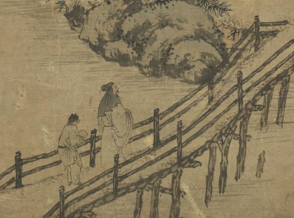 明宋旭歲朝報喜圖　軸