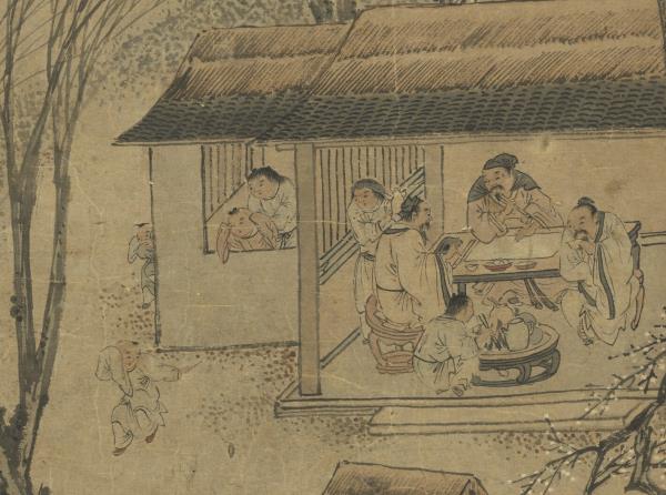 明宋旭歲朝報喜圖　軸